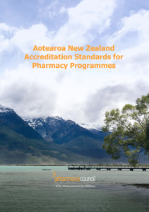 Front cover of the Pharmacy Council Accreditation Standards