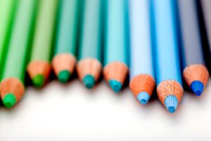stock image of coloured pensils